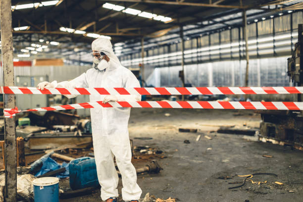 Professional Sewage Cleanup technician working in Arlington, WA